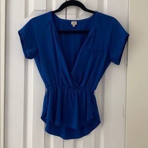 Aritzia wrap peplum blouse